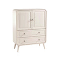 Armoire de rangement moderne avec portes à volets et tiroirs