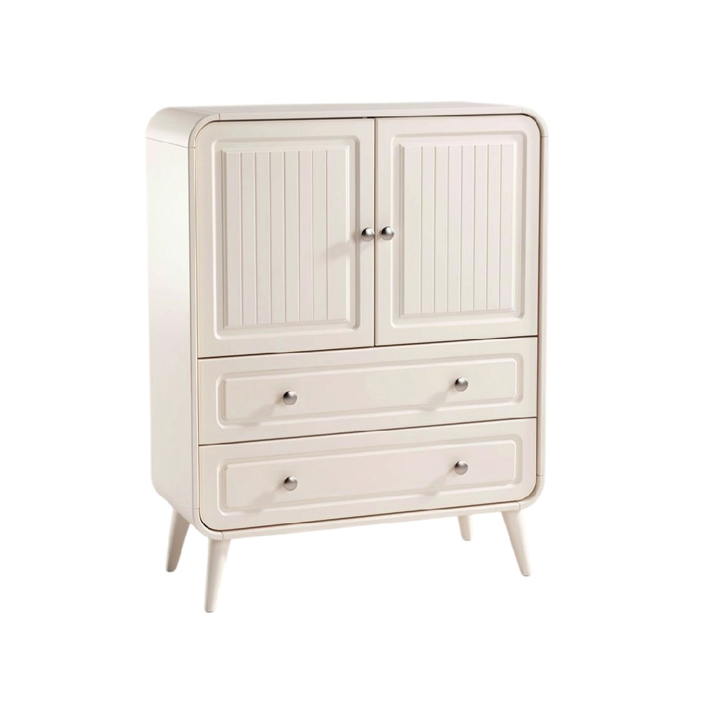 Armoire de rangement moderne avec portes à volets et tiroirs