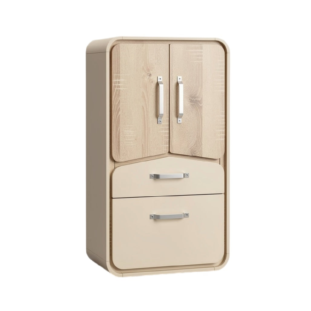 Armoire de rangement moderne en bois avec portes et tiroirs